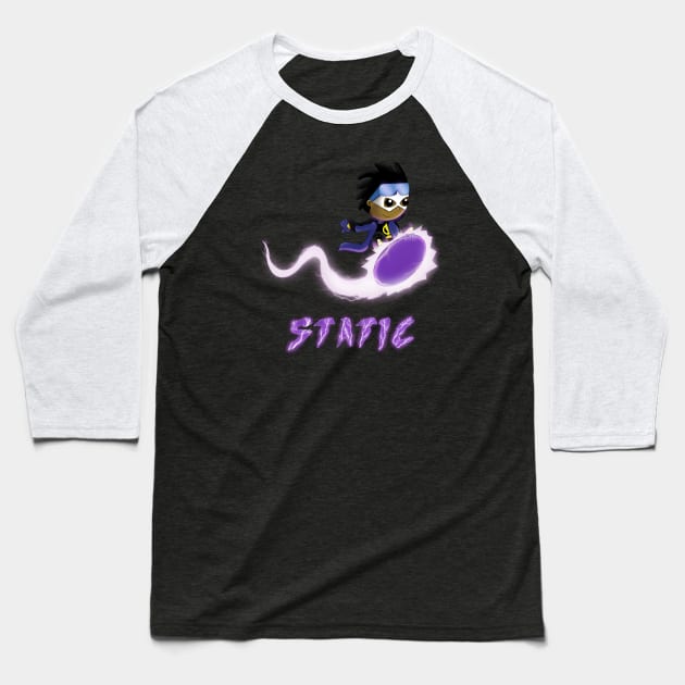 Static Zoom Baseball T-Shirt by Creative Wiz